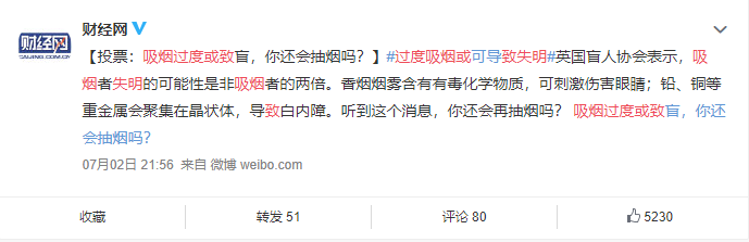 吸烟会伤眼吗？
